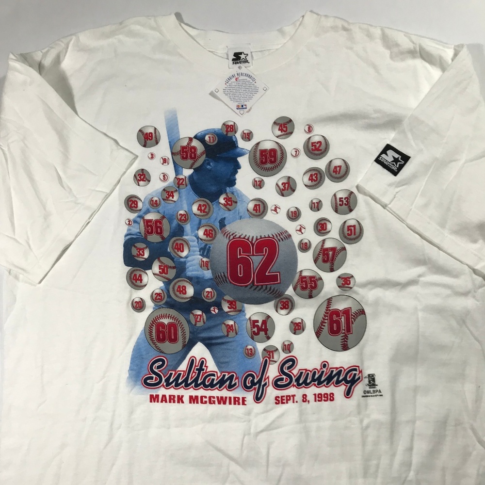 NWT Vintage Starter 1998 Mark McGwire T Shirt